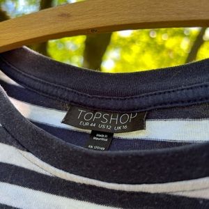 Top Shop Cropped Stripe Tee
